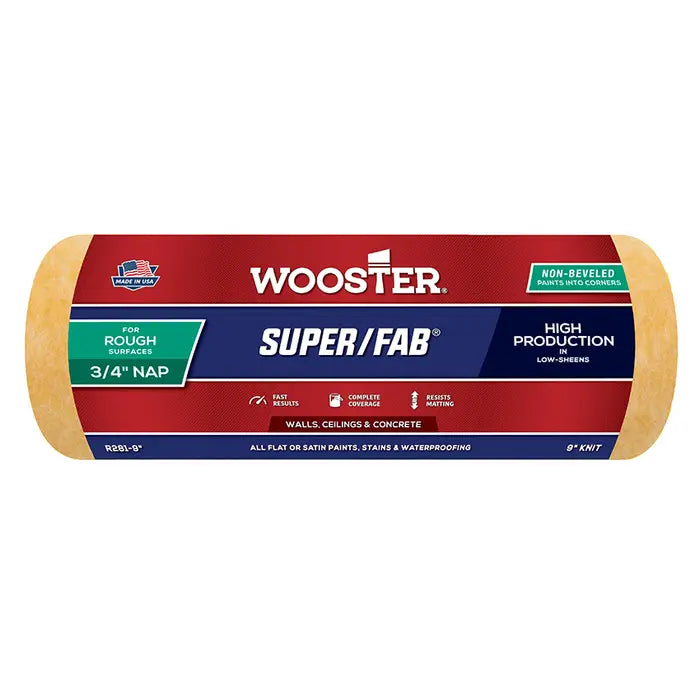 Wooster Super/Fab Knit 3/4 in. x 9 in. W Regular Paint Roller Cover 1 pk